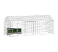 vidaXL Rabbit Cage Silver 200 x 78 x 78 cm Galvanised Steel