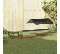 vidaXL Rabbit Cage Silver 200 x 78 x 78 cm Galvanised Steel