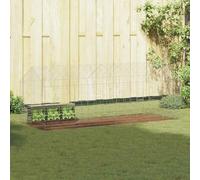 vidaXL Rabbit Cage Silver 400 x 78 x 78 cm Galvanised Steel Garden and Patio Rectangular Modern Design Efficient Use of Space Stylish Aesthetics Outdoor Living Area Nature