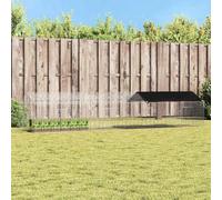 vidaXL Rabbit Cage Silver 400 x 78 x 78 cm Galvanised Steel Garden and Patio Rectangular Modern Design Efficient Use of Space Stylish Aesthetics Outdoor Living Area Nature