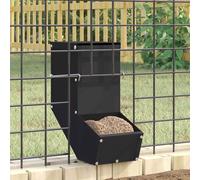 vidaXL Rabbit Feeder Black 12.5 x 26 x 28.5 cm Cold-Rolled Steel