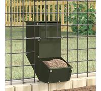 vidaXL Rabbit Feeder Olive Green 12.5 x 26 x 28.5 cm Cold-Rolled Steel