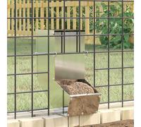vidaXL Rabbit Feeder Silver 12.5 x 26 x 28.5 cm Galvanised Steel