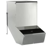 vidaXL Rabbit Feeder, Silver, 17.5 x 26 x 28.5 cm, Galvanised Steel, Garage, Rectangular, Modern Design Elements, Clever Rooms and Practical Arrangement for Contemporary Homes