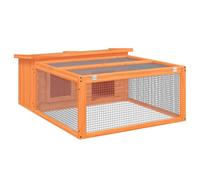 vidaXL Rabbit Hutch Brown 117.5x97x47.5 cm Solid Wood Pine