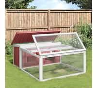 vidaXL Rabbit Hutch Mocha 117.5x97x47.5 cm Solid Wood Pine, Brown