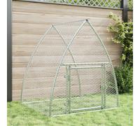 vidaXL Rabbit Hutch Silver 100x105x120 cm Galvanised Steel