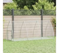 vidaXL Rabbit Hutch Silver 300x105x120 cm Galvanised Steel, Silver