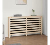 vidaXL Radiator Cover - Untreated Solid Pine Wood, Practical Shelf with Modern Slat Design, Ideal for Living room, Bedroom, Office Space - Dimensions: 153 x 19 x 84 cm