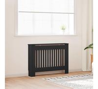 vidaXL Radiator Cover 2 pcs Black 112 x 19 x 81.5cm Engineered Wood