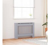 vidaXL Radiator Cover 2 pcs Grey 112 x 19 x 81.5cm Engineered Wood