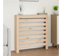 vidaXL Radiator Cover 79.5x19x84 cm Solid Wood Pine, Brown