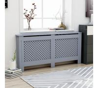 vidaXL Radiator Cover Anthracite 172x19x81 cm MDF, Black