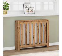 vidaXL Radiator Cover Heater Shelf-Artisian Oak Engineered Wood, Modern Slatted Design, Living Room Decor, 104 x 20 x 82 cm