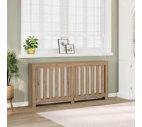 vidaXL Radiator Cover Artisian Oak, Engineered Wood, Modern Slatted Design, 175x20x82 cm