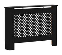 vidaXL Radiator Cover Black 112x19x81.5 cm MDF