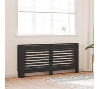 vidaXL Radiator Cover Black MDF Wood Grill Cabinet Heater Shelf Heating Unit