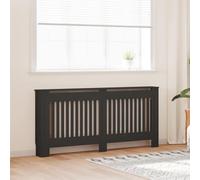 vidaXL Radiator Cover Black MDF Wood Grill Cabinet Heater Shelf Heating Unit
