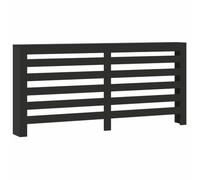 vidaXL Radiator Cover Heater Cover Slats Radiator Shelf Black Engineered Wood