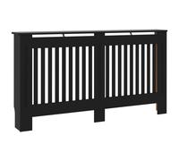 vidaXL Radiator Cover Black MDF Wood Grill Cabinet Heater Shelf Heating Unit