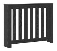 vidaXL Radiator Cover Black Oak 104 x 20 x 82 cm, Compact Wooden Heater Cover, Durable, Modern Design, Space-Saving Furniture, Functional Living Room Addition, Home Decor