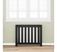 vidaXL Radiator Cover Black Oak 104 x 20 x 82 cm Engineered Wood