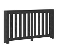 vidaXL Radiator Cover Black Oak 149 x 20 x 82 cm Engineered Wood