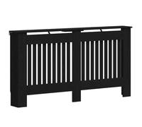 vidaXL Radiator Cover Black Oak 152 x 19 x 81.5 cm Engineered Wood
