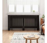 vidaXL Radiator Cover Black Oak 172 x 19 x 81.5 cm Engineered Wood
