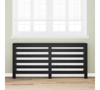 vidaXL Radiator Cover Black Oak 175 x 20 x 82 cm Engineered Wood