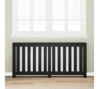 vidaXL Radiator Cover Black Oak 175 x 20 x 82 cm Engineered Wood