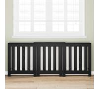 vidaXL Radiator Cover Black Oak 205 x 21.5 x 83.5 cm Engineered Wood