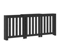vidaXL Radiator Cover Black Oak 205 x 21.5 x 83.5 cm Engineered Wood