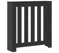 vidaXL Radiator Cover Black Oak 78 x 20 x 82 cm, Compact Wooden Heater Cover, Durable, Modern Design, Space-Saving Furniture, Functional Living Room Addition, Home Decor