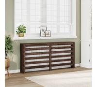 vidaXL Radiator Cover Brown Oak 175x20x82 cm Engineered Wood