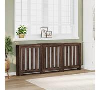vidaXL Radiator Cover Brown Oak 205x21.5x83.5 cm Engineered Wood