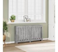 vidaXL Radiator Cover Heater Cover Slat Cabinet Concrete Grey Engineered Wood