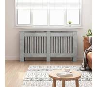 vidaXL Radiator Cover Concrete Grey 152 x 19 x 81.5 cm Engineered Wood