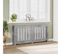 vidaXL Radiator Cover Concrete Grey 175x20x82 cm Engineered Wood