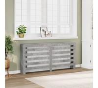 vidaXL Radiator Cover Concrete Grey 175x20x82 cm Engineered Wood