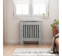 vidaXL Radiator Cover Concrete Grey 78 x 19 x 81.5 cm Engineered Wood