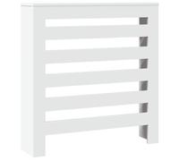 vidaXL Radiator Cover/Enclosure - White Engineered Wood, 78x20x82 cm, Modern Slatted Design, Practical Shelf for Living Room and Lounge