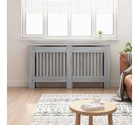 vidaXL Radiator Cover Grey Sonoma 152 x 19 x 81.5 cm Engineered Wood