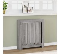 vidaXL Radiator Cover Heater Shelf - Grey Sonoma Engineered Wood - Modern Slatted Design - 78x20x82 cm - Decorative and Functional Living Room Storage