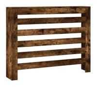 vidaXL Radiator Cover Heater Shelf - Smoked Oak Engineered Wood - Modern Slatted Design - Compact Size 104x20x82 cm