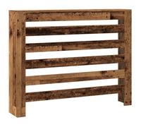 vidaXL Radiator Cover Heater Shelf - Old Wood/Brown - Engineered Wood - 104 x 20 x 82 cm - Modern Slatted Design - Living Room Furniture