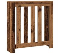 vidaXL Radiator Cover Heater Shelf - Old Wood Engineered - Modern Slatted Design - 78 x 20 x 82 cm - Additional Storage for Living Room