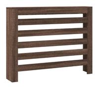 vidaXL Radiator Cover Heater Shelf - Brown Oak Engineered Wood, Slatted Design, Living Room Decor, 104 x 20 x 82 cm