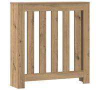 vidaXL Radiator Cover Heater Shelf - Artisan Oak Engineered Wood Cabinet - Modern Slatted Design - Living Room Decor - 78 x 20 x 82 cm