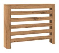 vidaXL Radiator Cover Heater Shelf - Artisian Oak Engineered Wood, Decorative Heater Cover with Modern Slatted Design, Additional Shelf Space, 104 x 20 x 82 cm